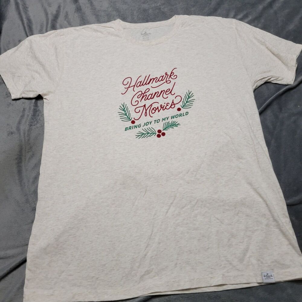 Hallmark Shirt Womens XL Pullover Red Stretch Merry Christmas Holiday Movies Top